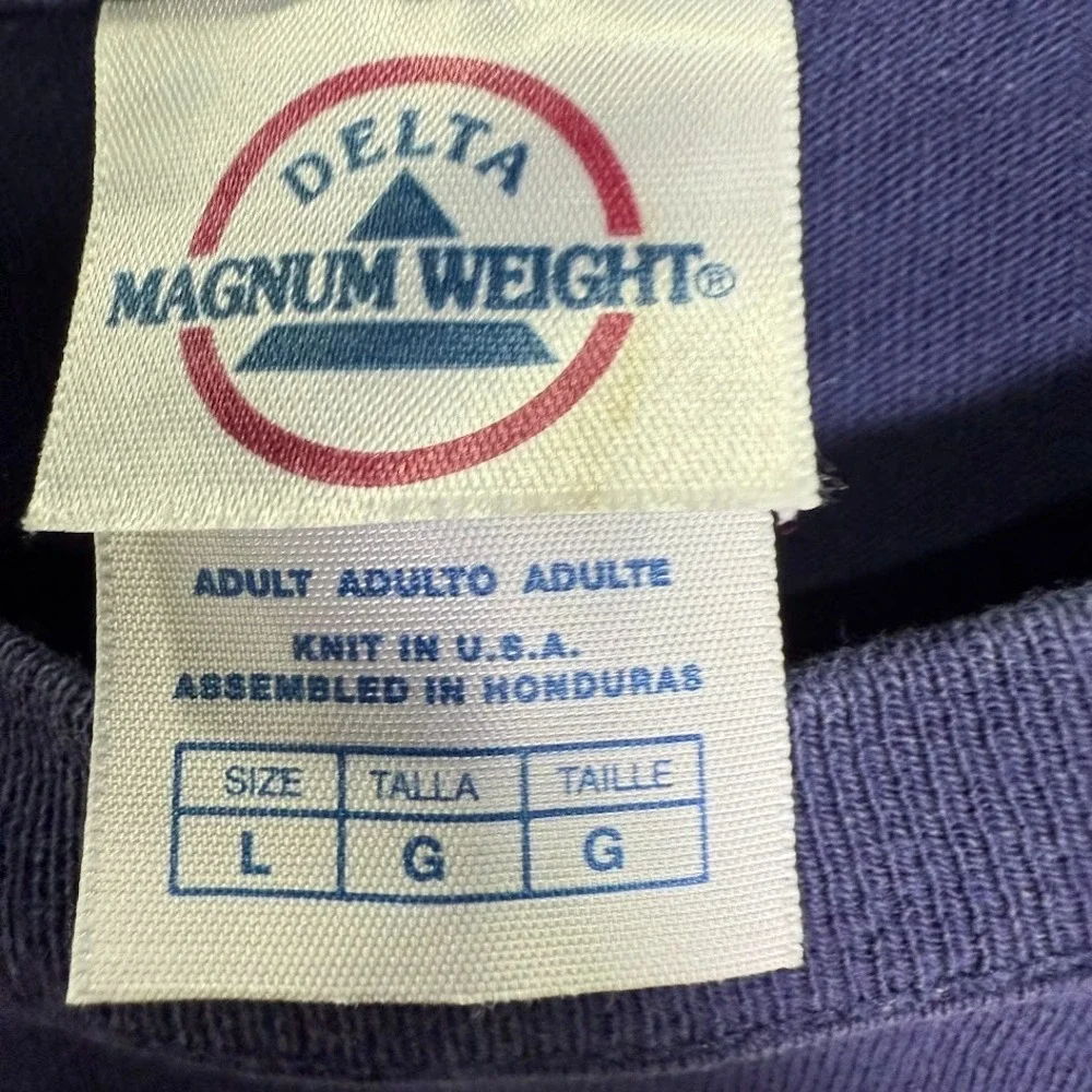 Y2K Detroit Tigers Shirt Sz‎ L Blue MLB Baseball Knit in USA VTG